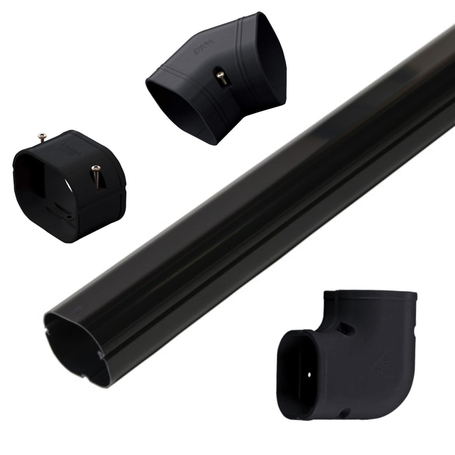Black Trunking & Fittings 100mm x 70mm