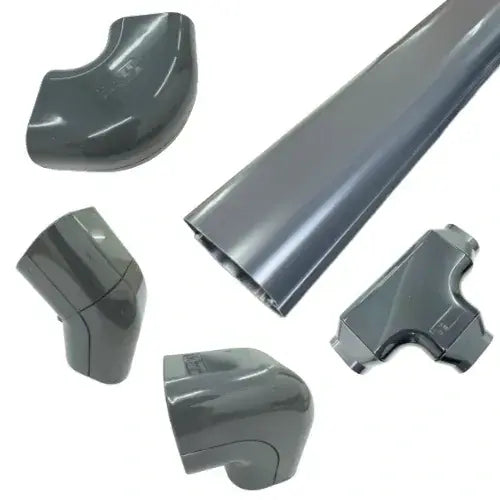Grey Trunking & Fittings 70 x 64mm
