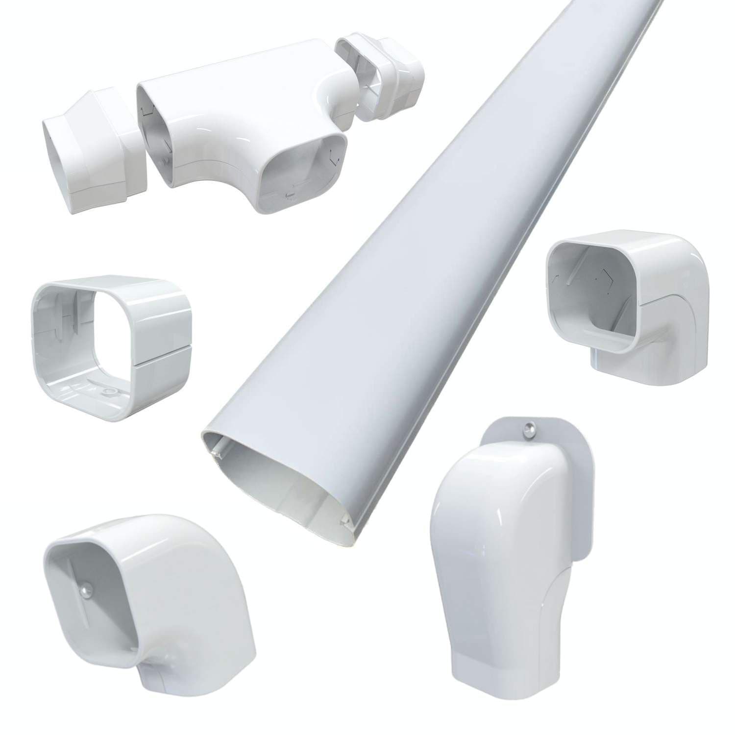 White Trunking and Fittings 70 x 64mm
