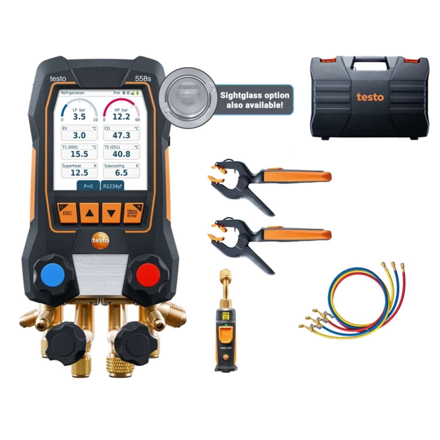 Testo 558s Smart Vacuum Kit with 4-Piece Hose Set