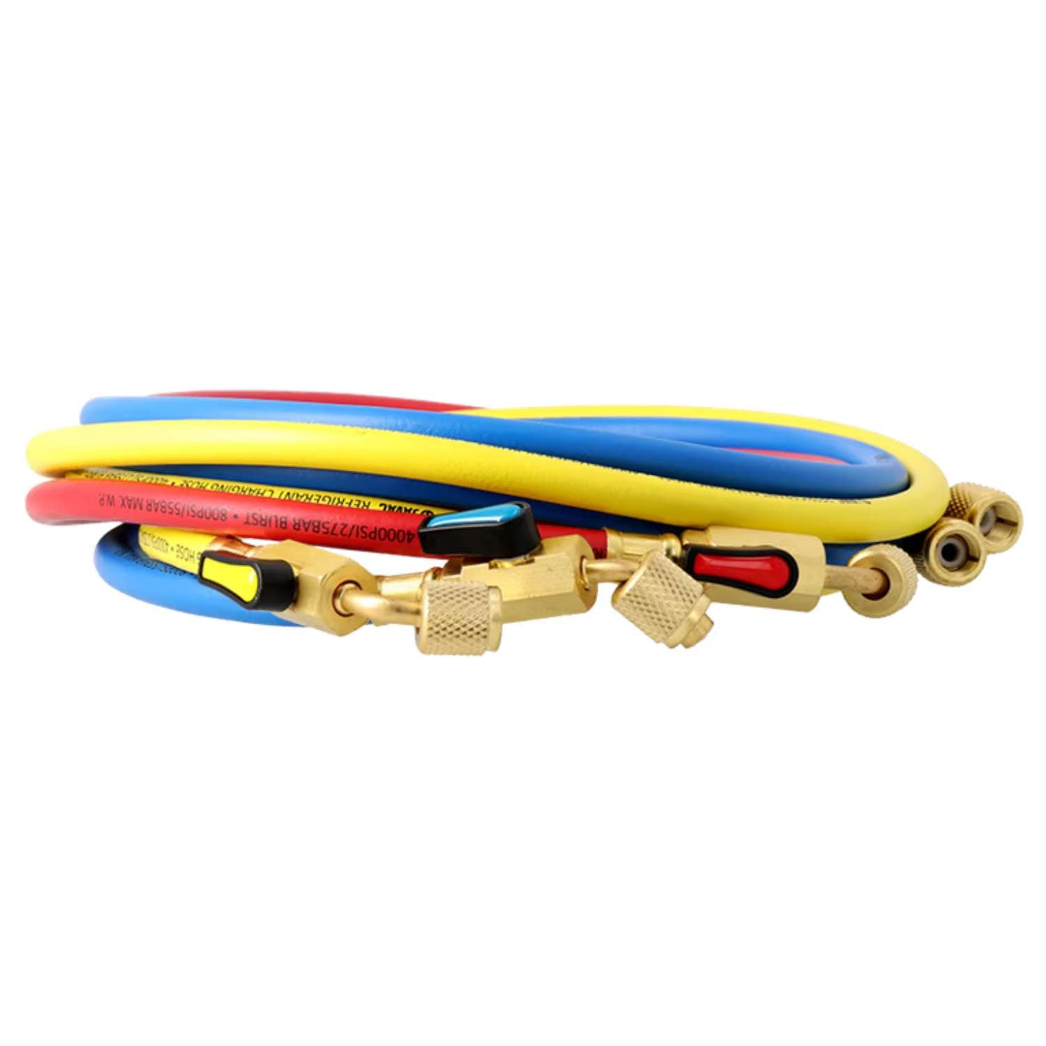 Javac Refrigeration Hose Set 72" 1/4" x 1/4" Ball Valves