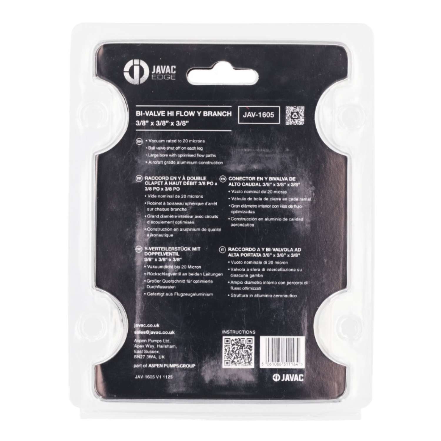 Javac Edge Ultimate Hi-Flow Bi-Valve Y Branch