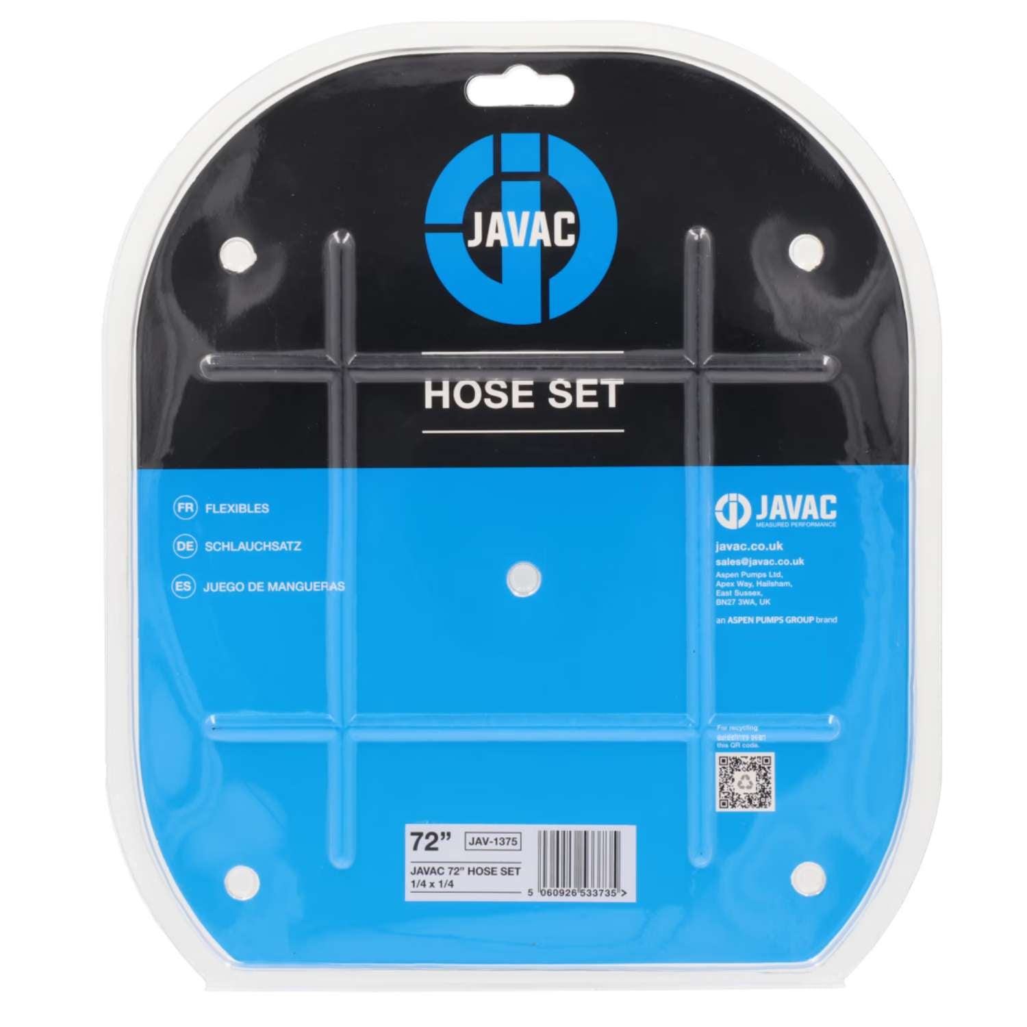 Javac Refrigeration Hose Set 72" 1/4" x 1/4" SAE