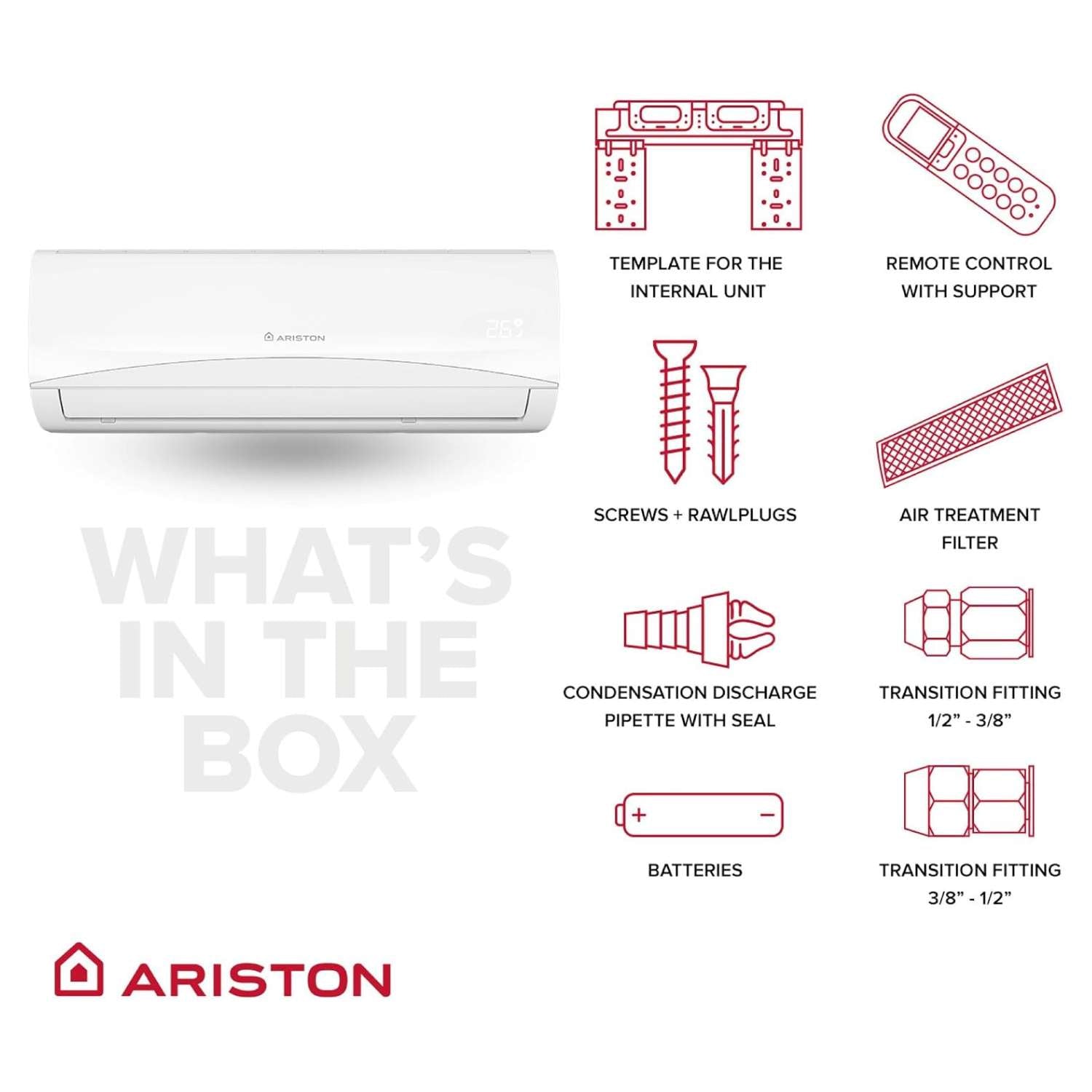 Ariston Prios Net 3.5kW Air Conditioning Split System with Wi-Fi