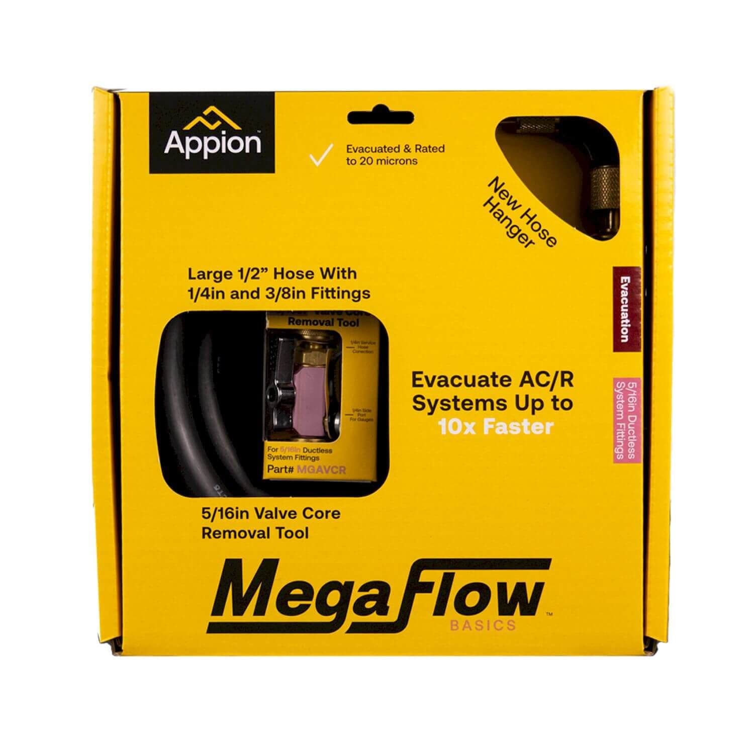 Appion 1/2" Vacuum Hose Evacuation Kit with 5/16" Valve Core Tool