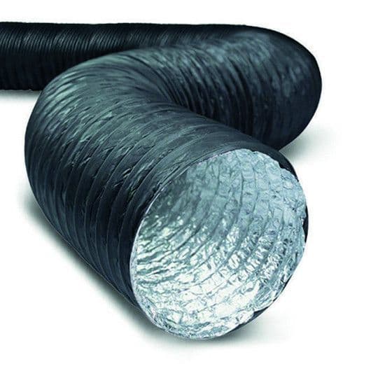 Black Plastic Combi Flex Duct 250mm x 5m