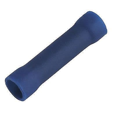 Blue 2.5mm Straight Through Crimp-Bag of 100