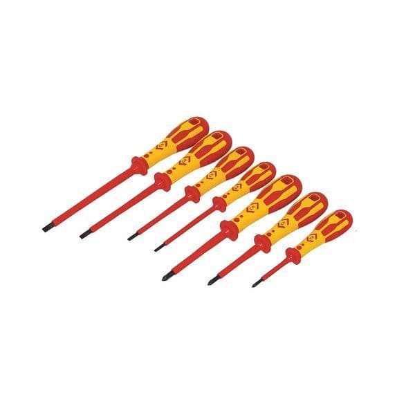 C.K Dextro VDE Screwdriver Set of 7 Slottted/PZ
