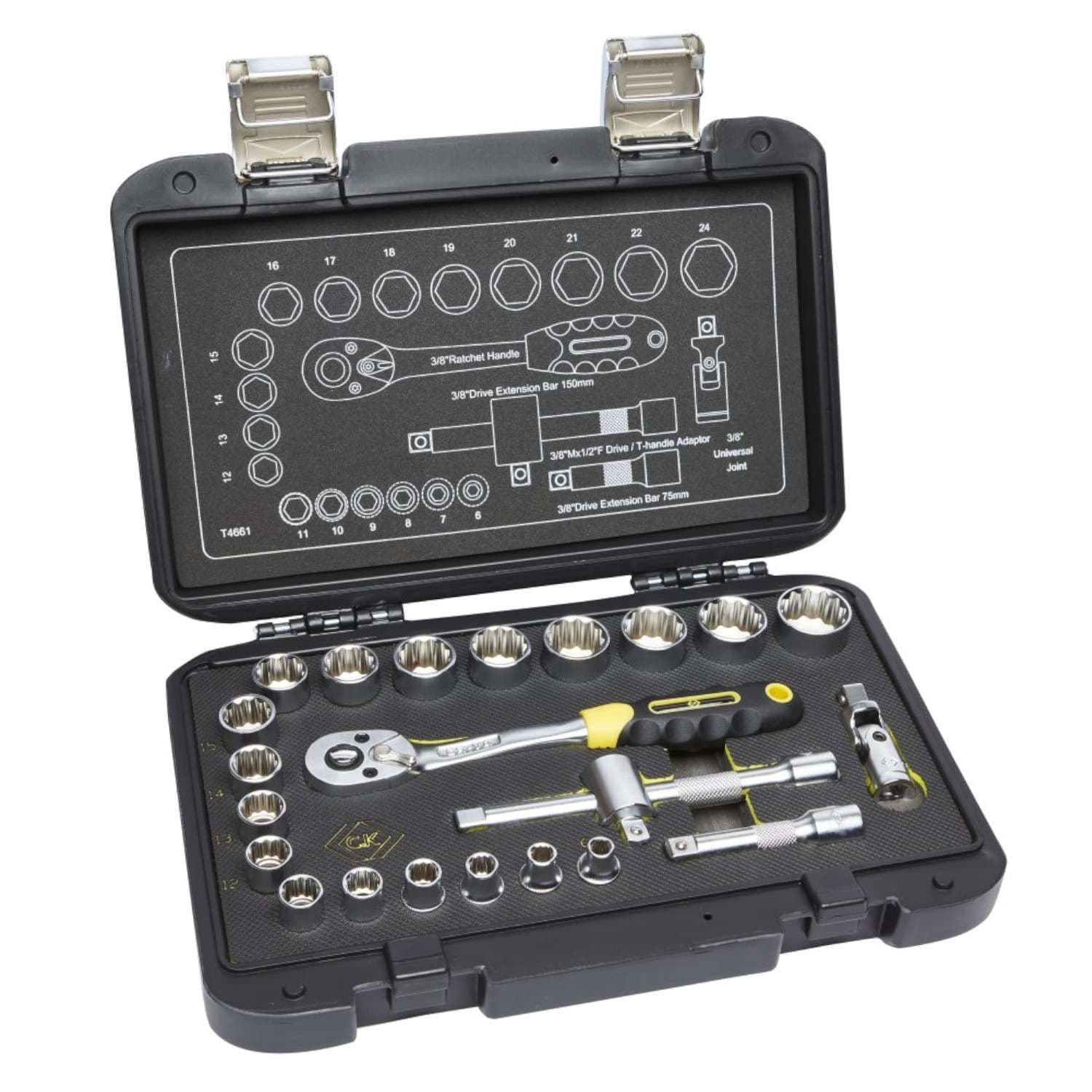 C.K Sure Drive 23 Piece Socket Set 3/8" Drive T4661