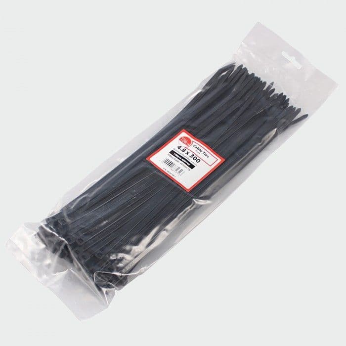 Cable Tie - Black 7.6 x 370 pack of 100