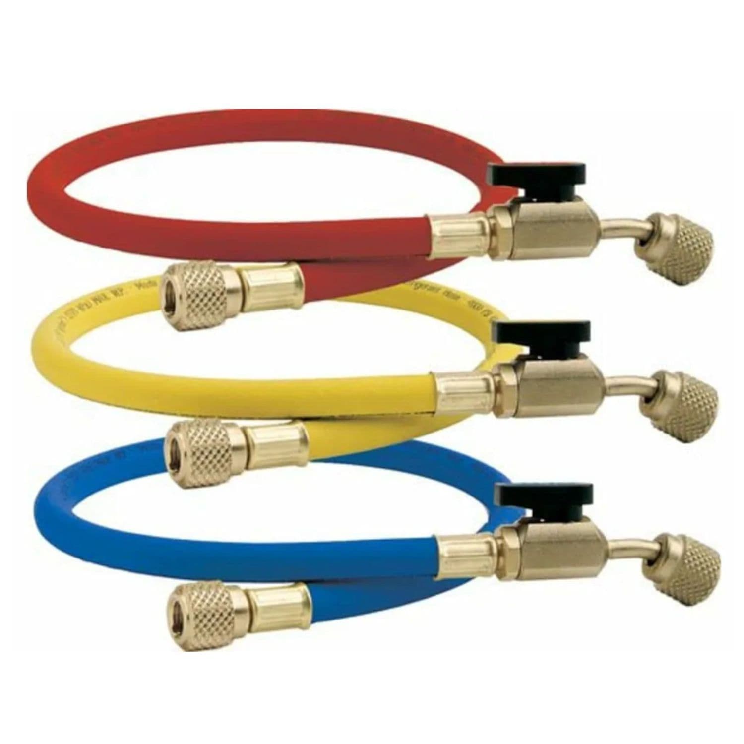 CPS Set of 3 Charging Hoses 90cm 1/4'' Ball Valves HP3E