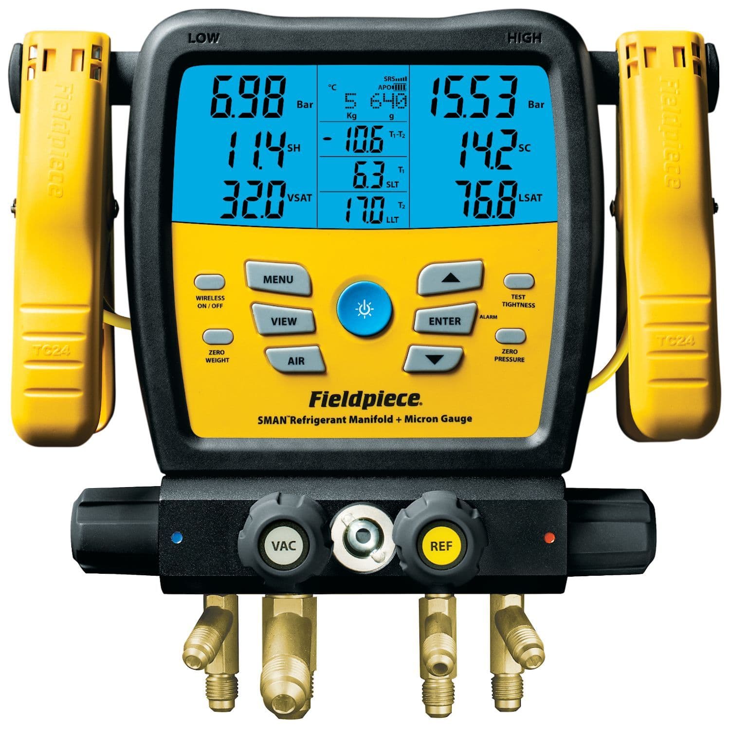 Fieldpiece 4 Port Digital Refrigerant Manifold with Hoses SM482V