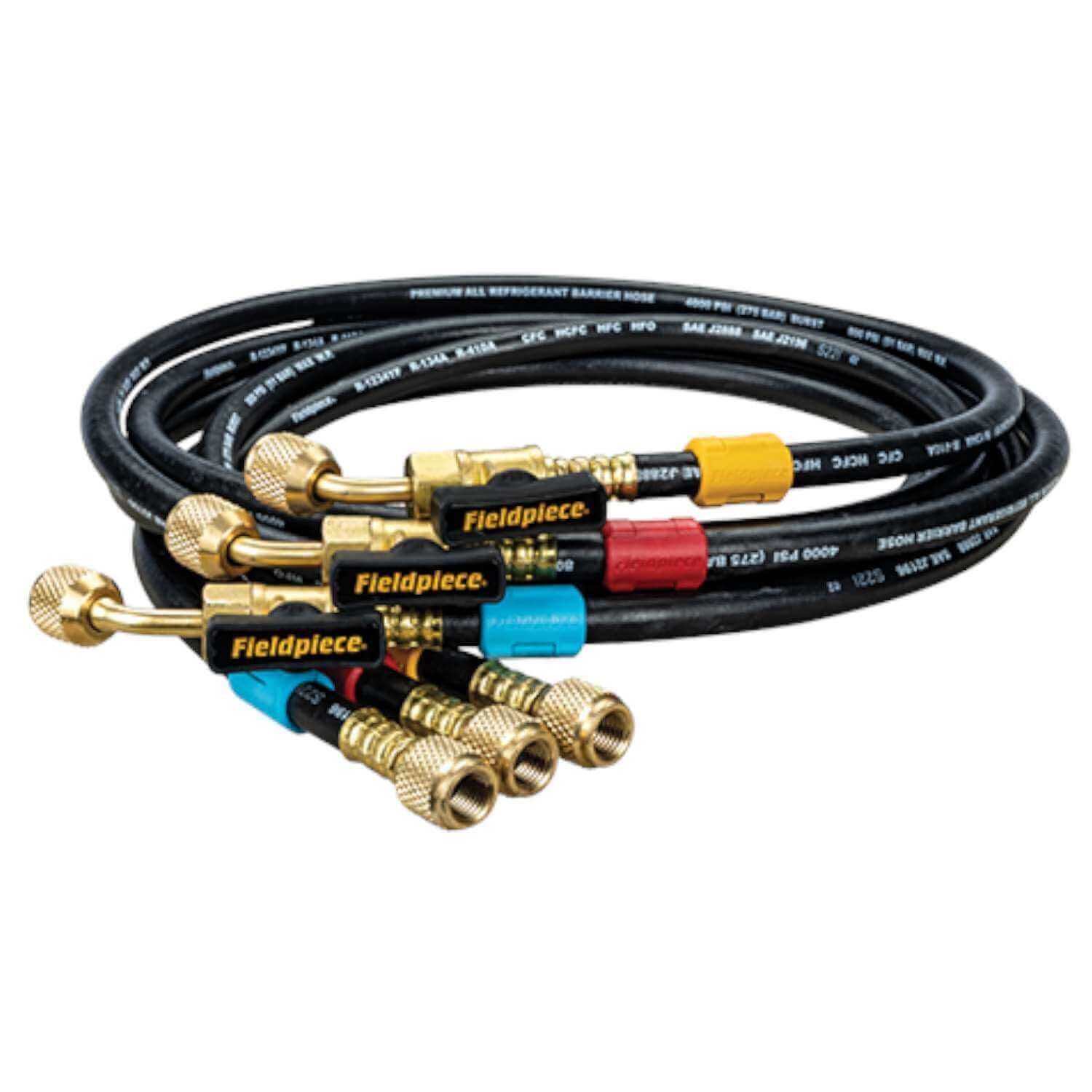 Fieldpiece Refrigeration Ball Valve Hose Set 1/4 3 Pk