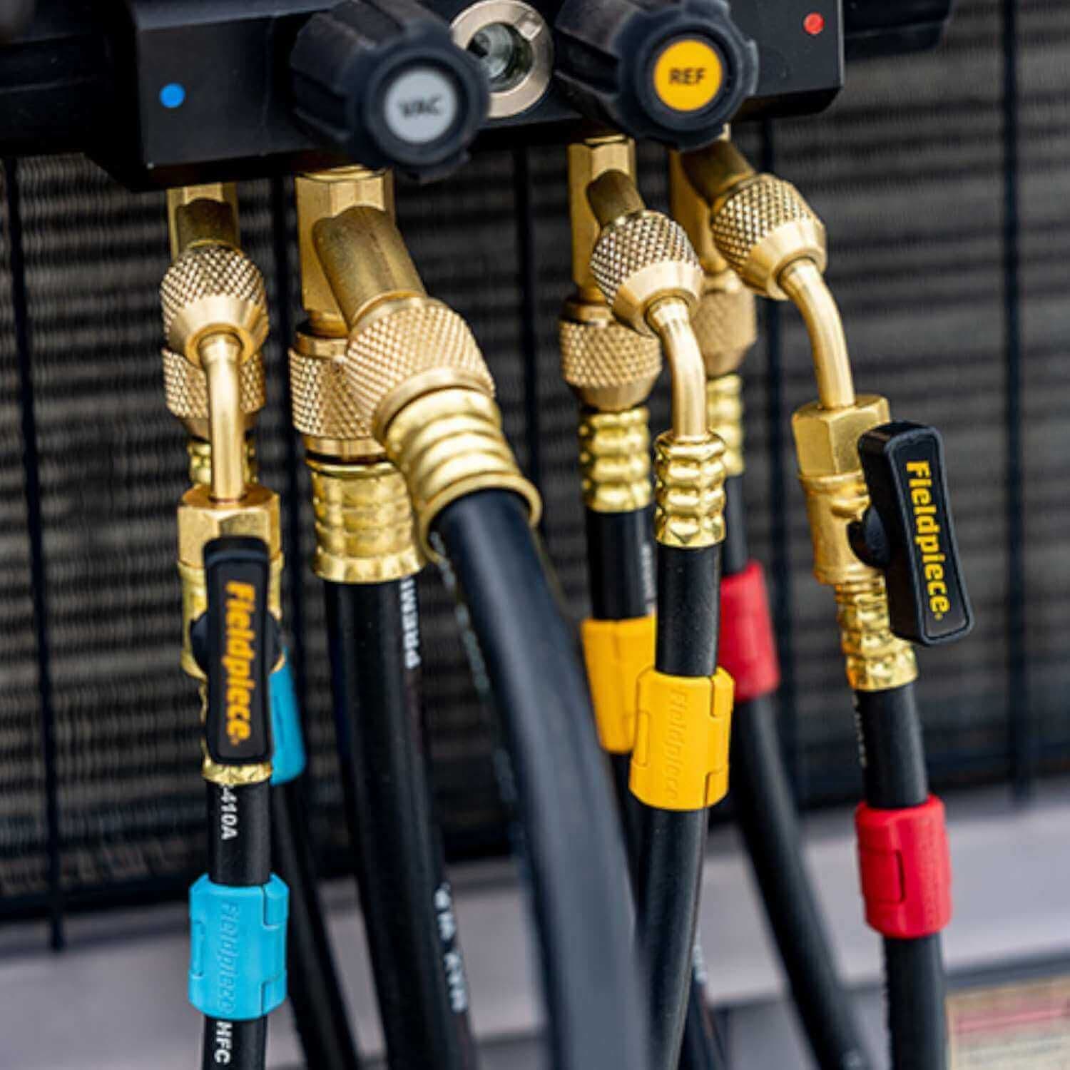 Fieldpiece Refrigeration Ball Valve Hose Set 1/4 3 Pk