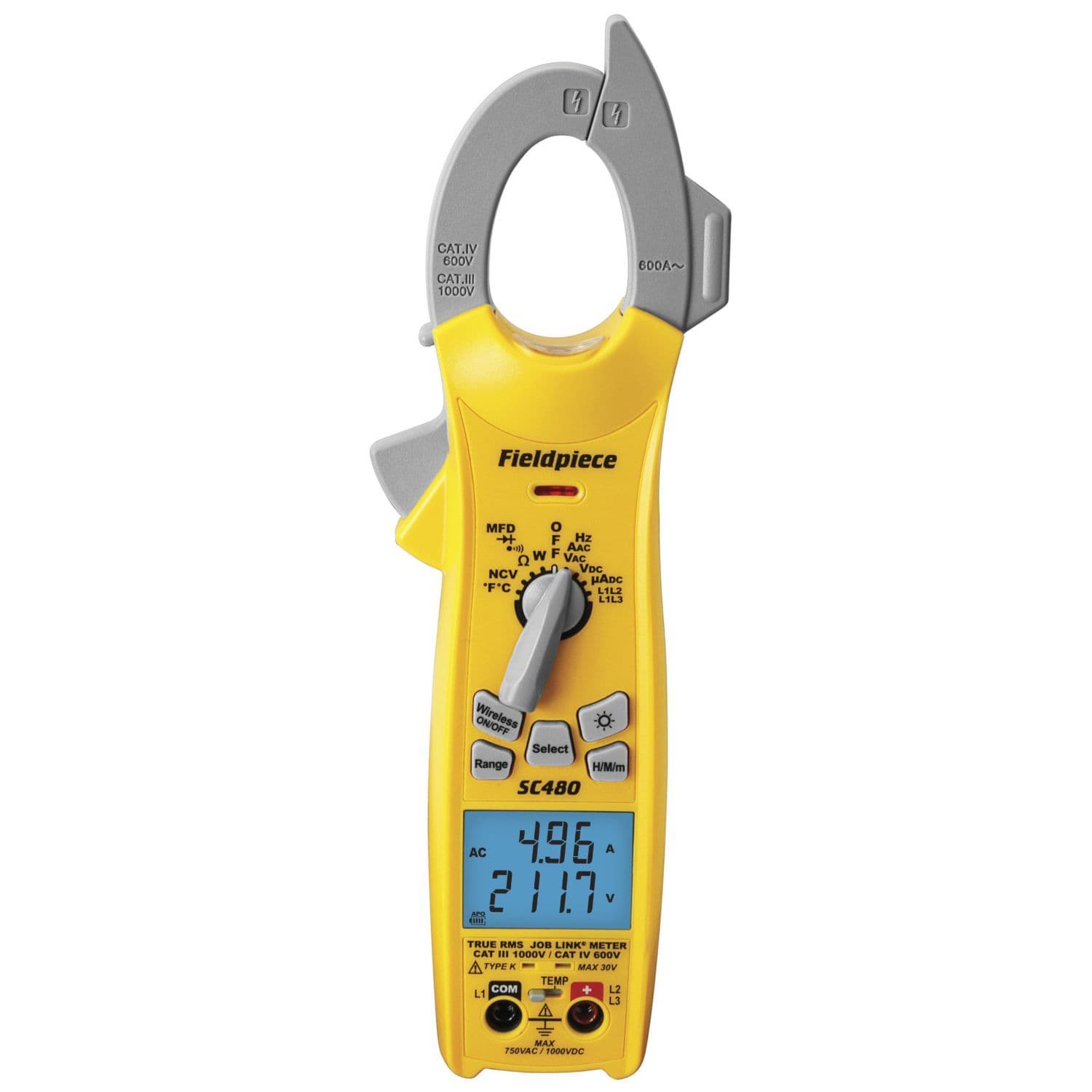 Fieldpiece SC480 Job Link Wireless Power Clamp Meter