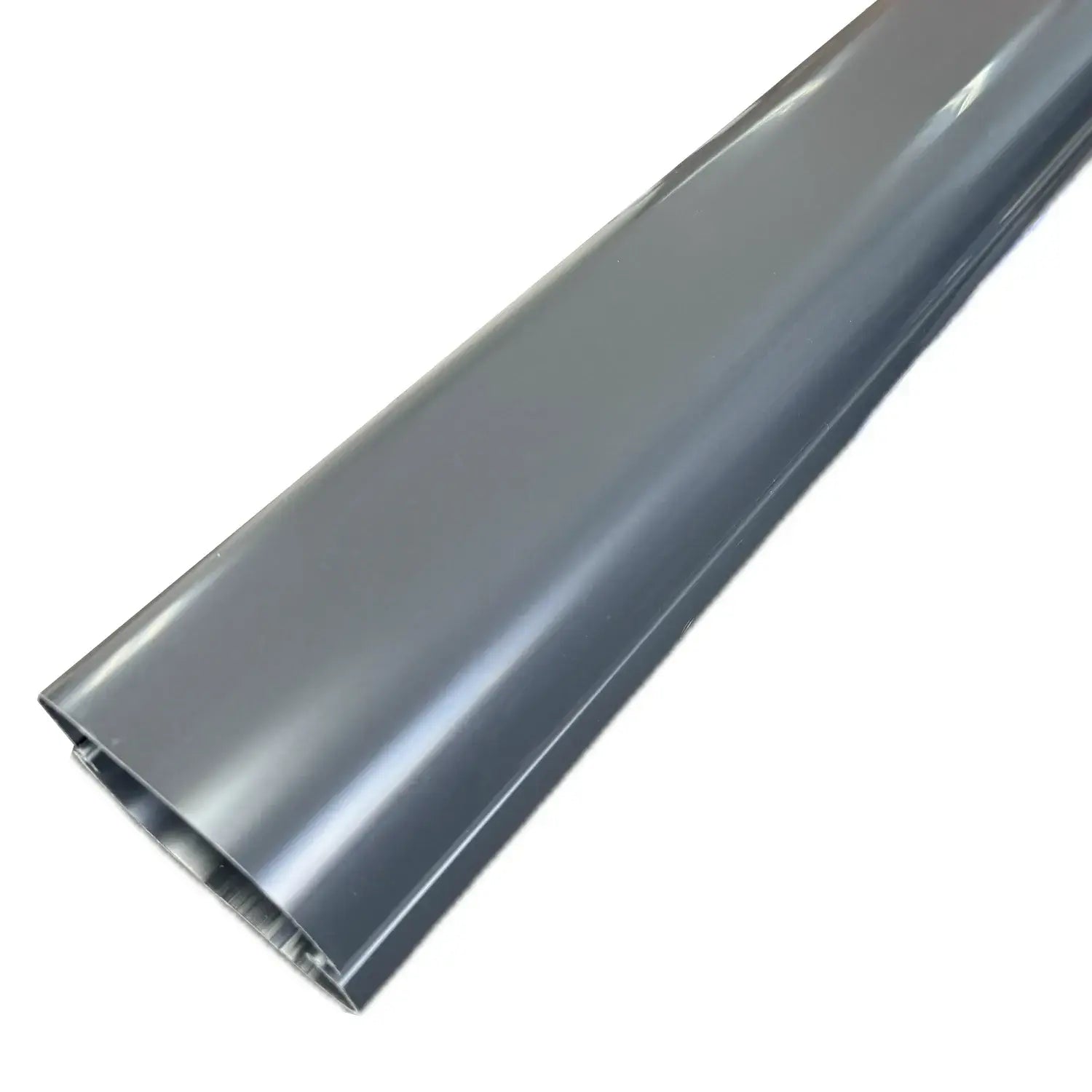 Grey Pipe Cable Trunking 70x64mm 2m Box of 8