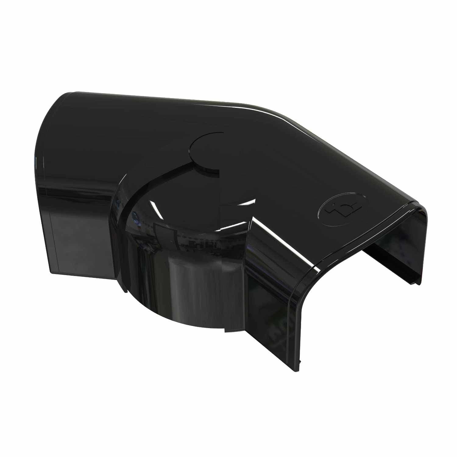 Optima Black Trunking 75mm Adjustable Flat Bend 45' to 90'