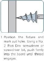 Plasterboard Fixings with Screws 100 Pack