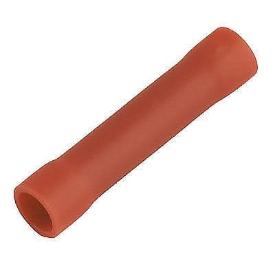 Red Straight Through Crimp-Bag of 100