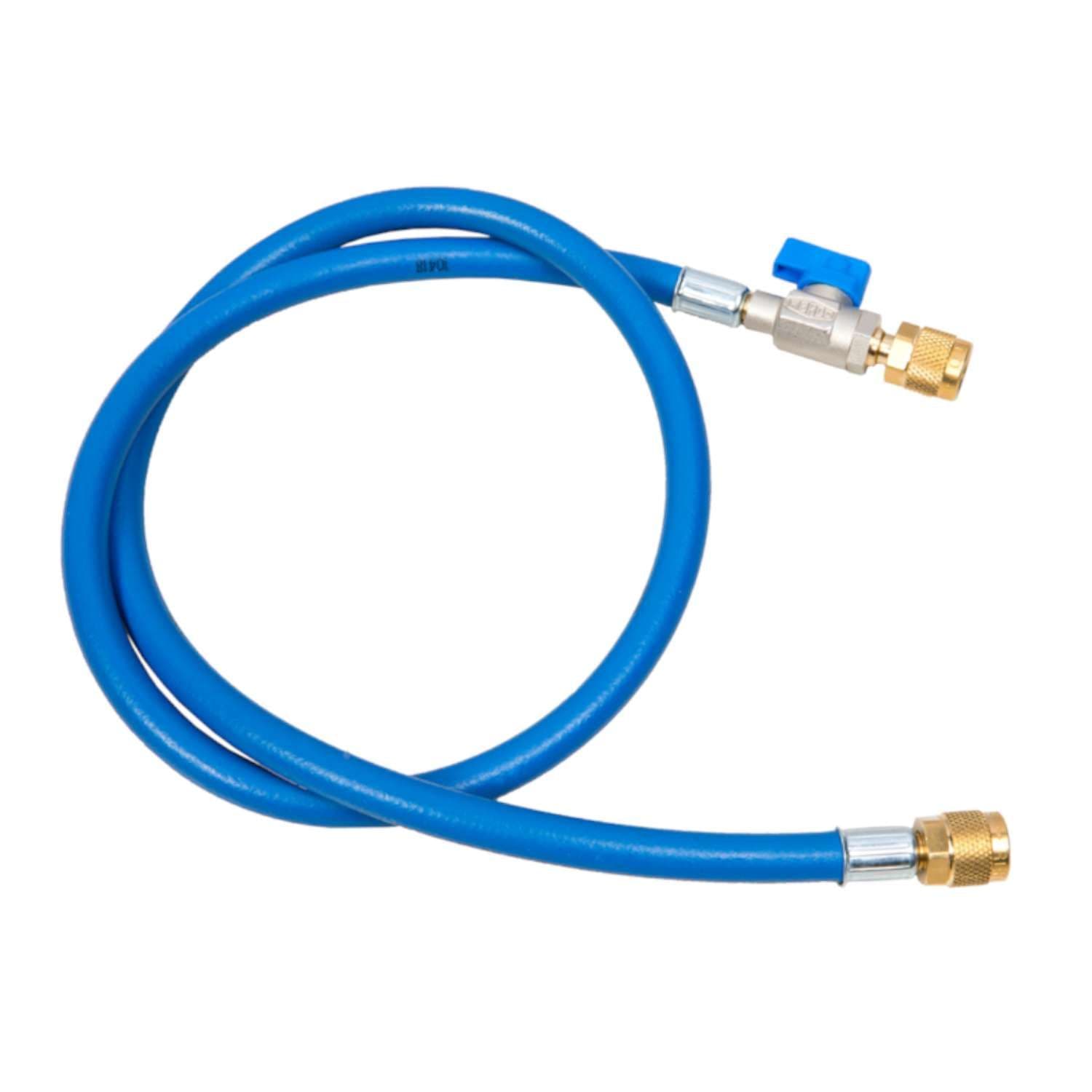 Refco Hose 1/4" Blue Charging Line with BV 72" 1.8m