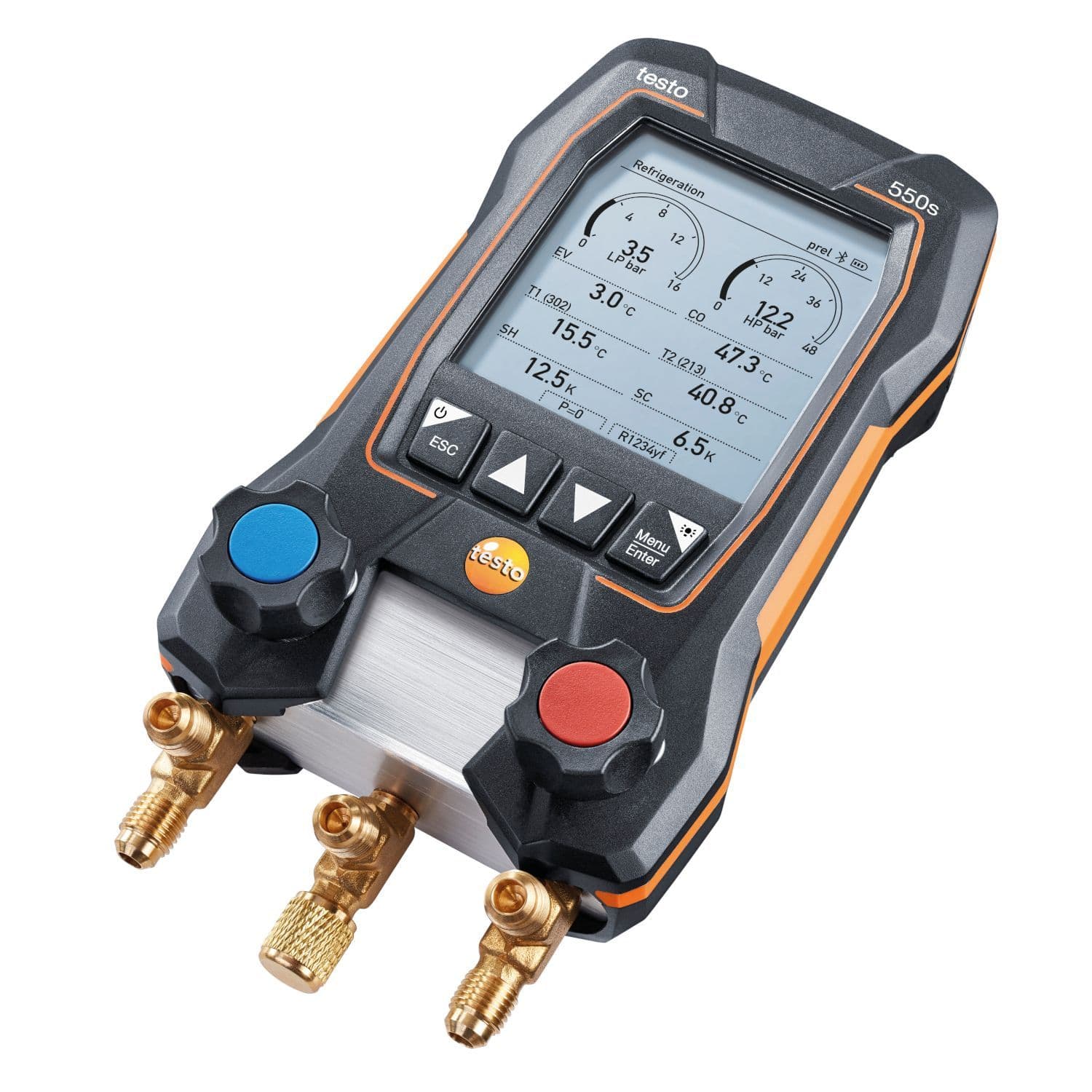 Testo 550s Digital Smart Set 2 Way Refrigeration Manifold 0564 5502 02