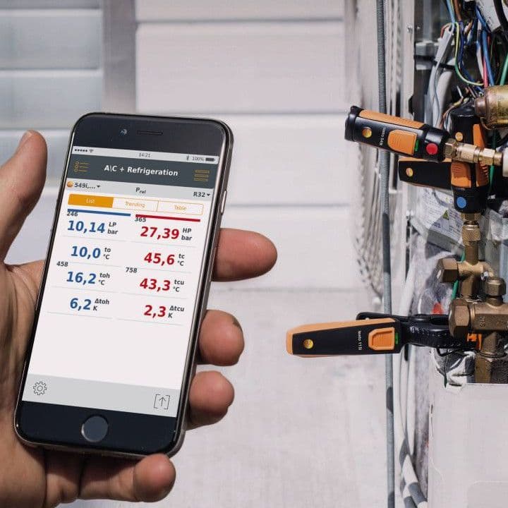 Testo Bluetooth Refrigeration & Air Con Gauge Smart Probe Set