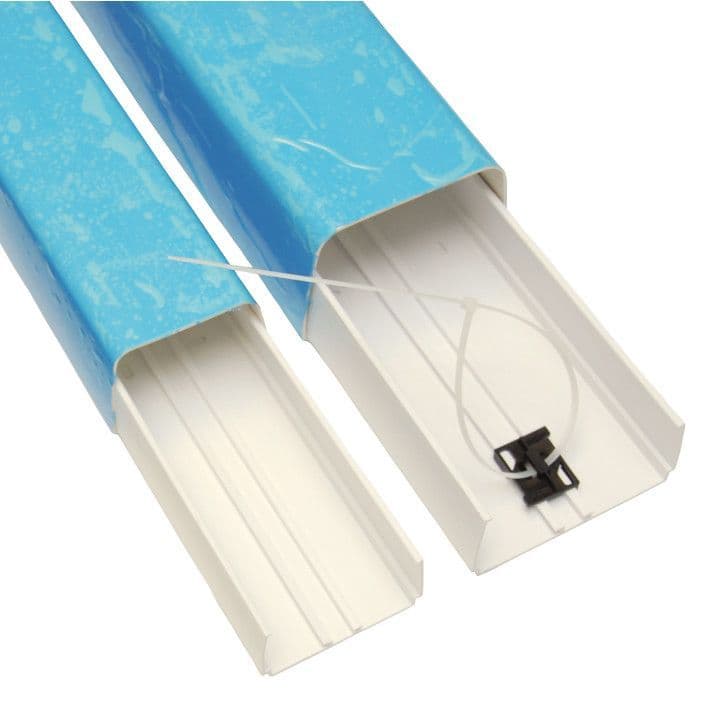 White Cable Pipe Trunking 80mm x 60mm