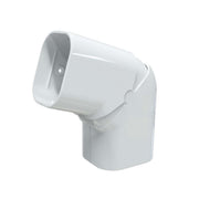 White Trunking 70x64mm Flat Adjustable Elbow