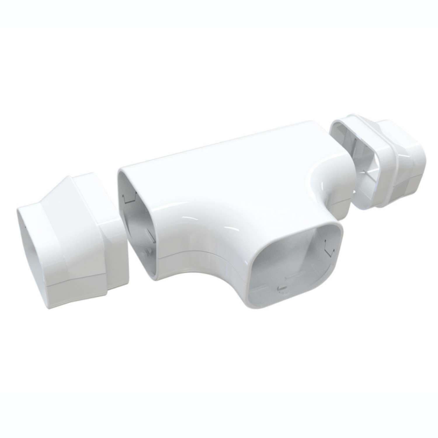 White Trunking 70x64mm Tee Branch