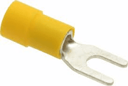 Yellow Crimp 6mm Fork (per 100)