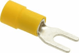 Yellow Crimp 6mm Fork (per 100)