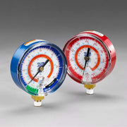 Yellow Jacket 3.1/8 Blue Low Pressure Gauge R134a R404a R407C