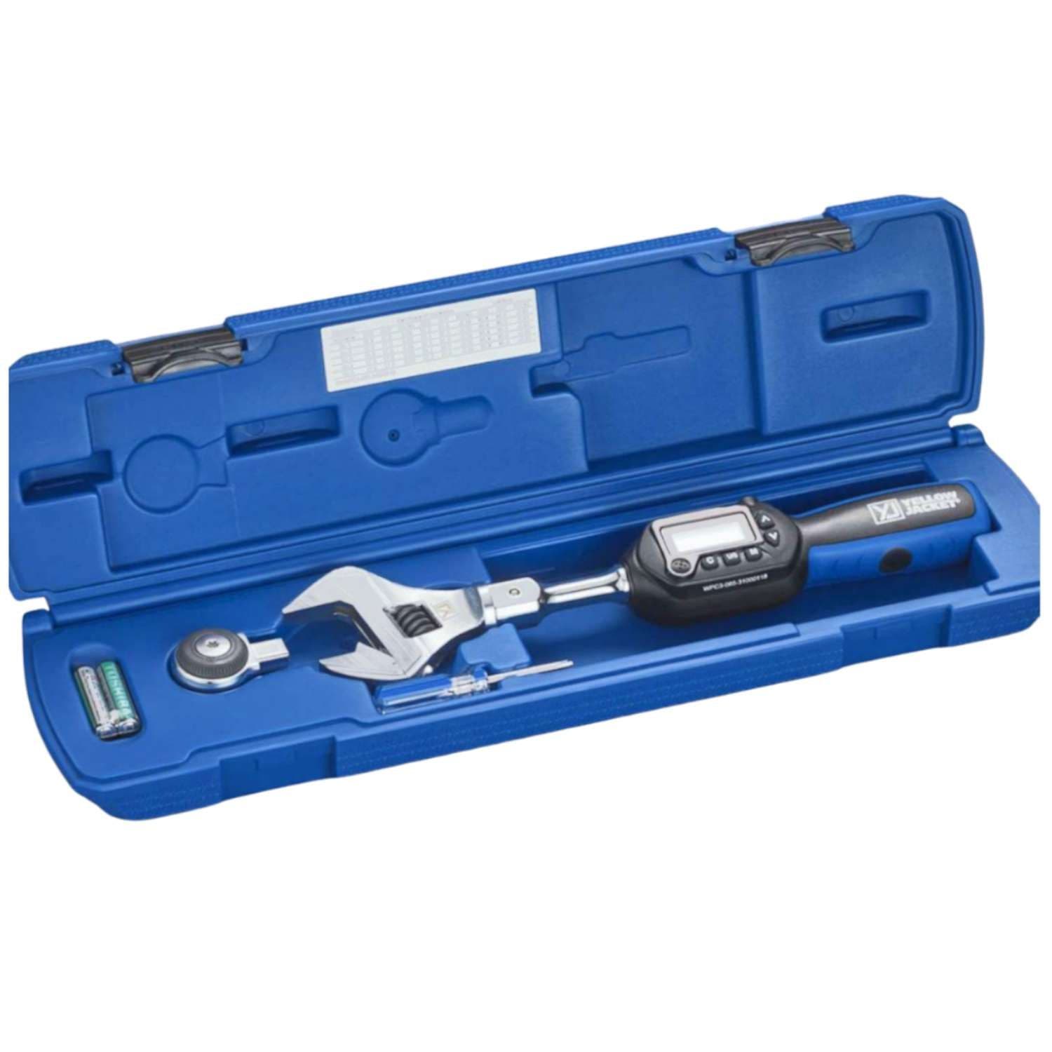 Yellow Jacket Adjustable Digital Torque Wrench and 3/8" Ratchet Head