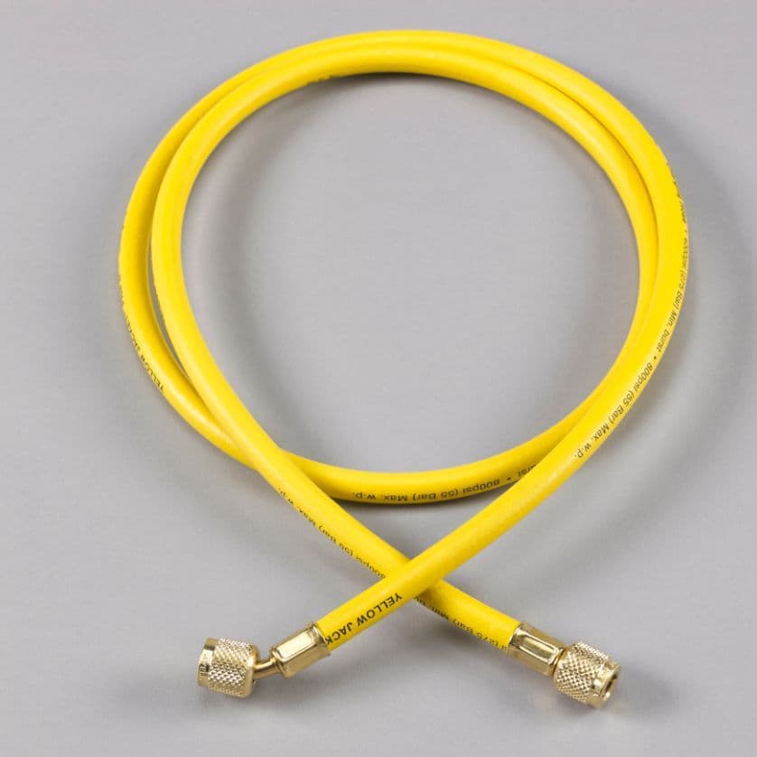 Yellow Jacket Plus II 1/4" Refrigeration Charging Hose Yellow 72"