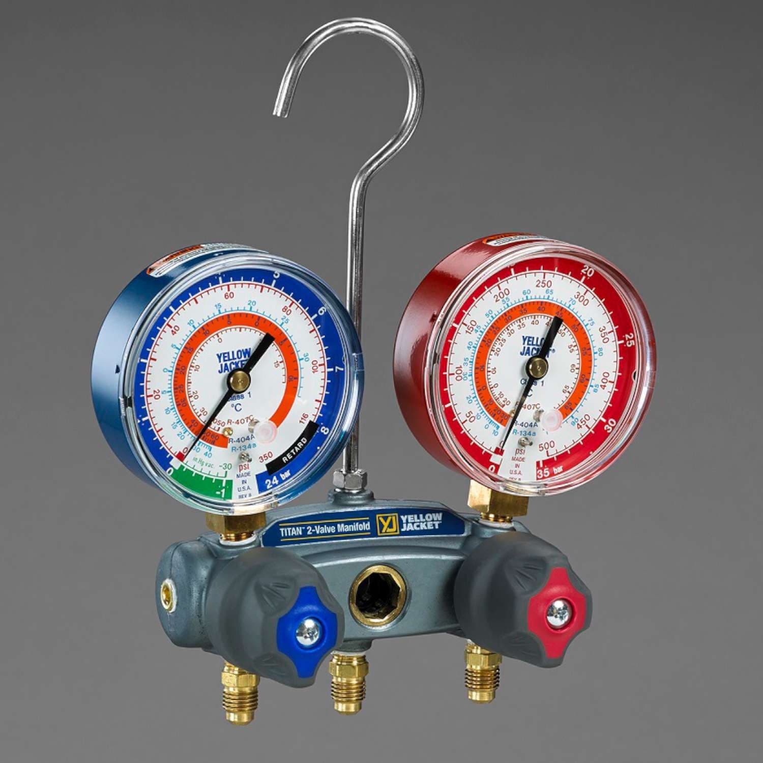 Yellow Jacket TITAN 2 Valve Refrigeration Manifold R134a R404a R407c