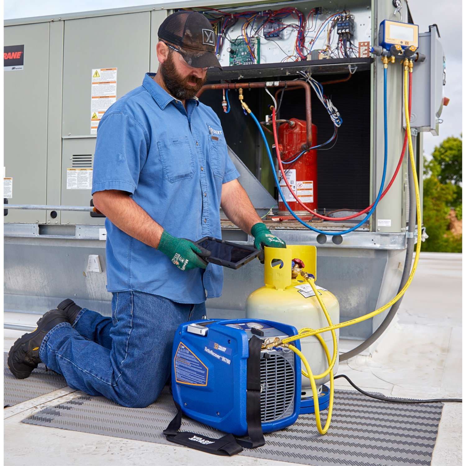 Yellow Jacket TurboRecover Refrigerant Recovery Machine Dual Voltage